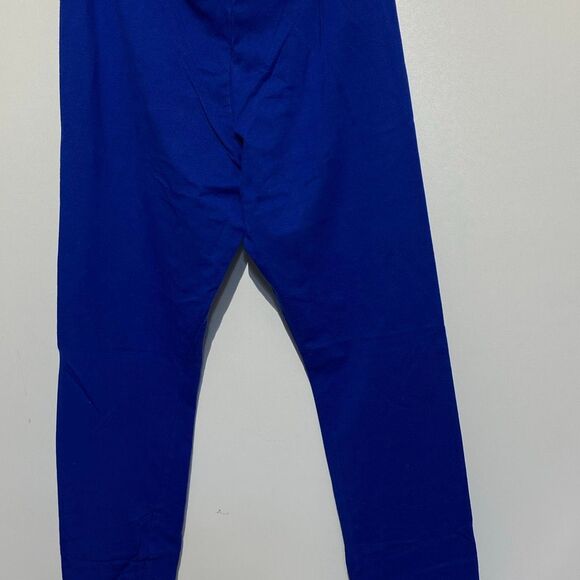 Nike Women's Royal Blue White Stretch Striped Pull-On Ankle pants Size Medium - Picture 5 of 8